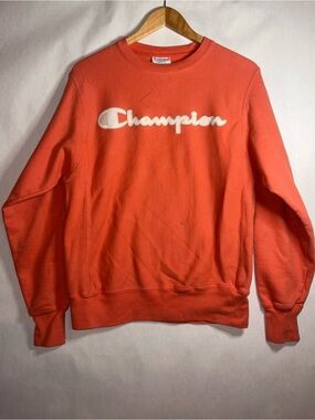 Vintage Champion Reverse Weave Peach Sweatshirt Mens Small Large Logo